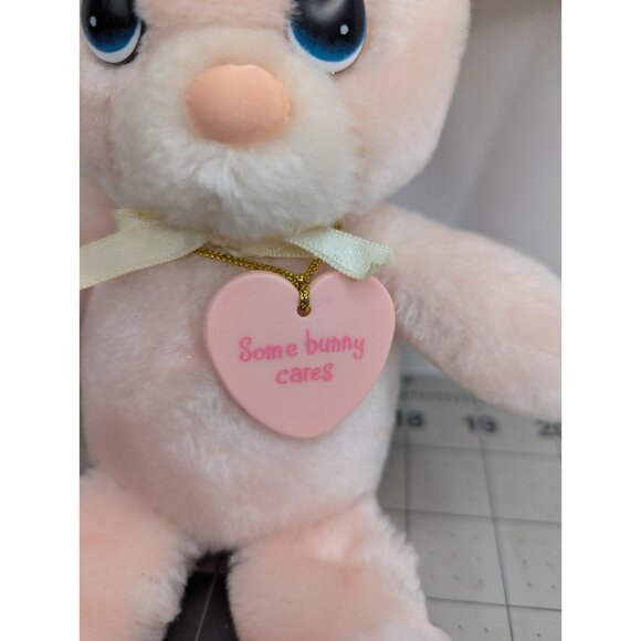 Precious Moments Pink Snowball Rabbit Plush Bunny 10 Inch Applause 1986 Stuffed - Picture 3 of 14